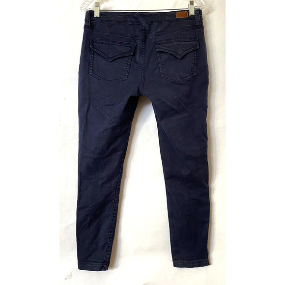 Joie Womens Park Skinny Pants 29 Navy Blue Utility Cargo Lyocell Blend Calf Zips - Picture 3 of 16